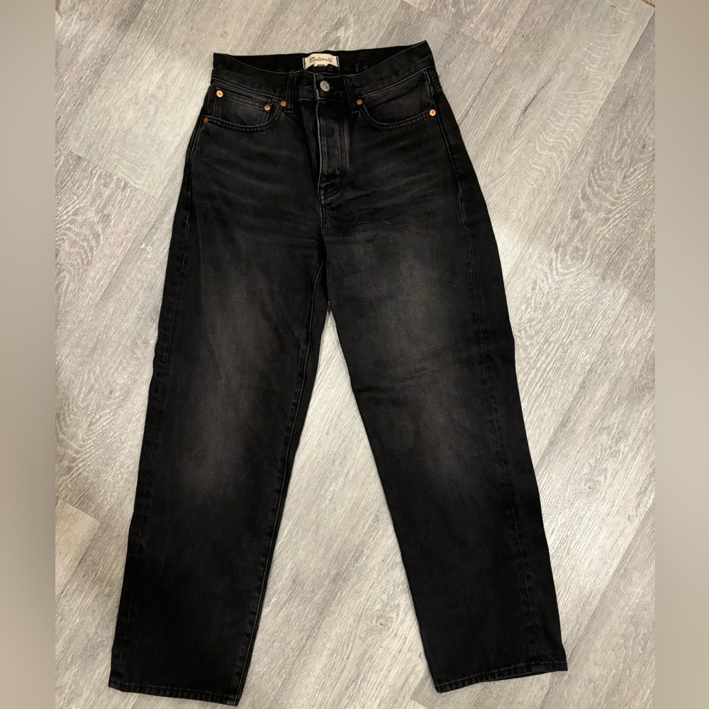 Madewell Low Slung Baggy Jeans in Black